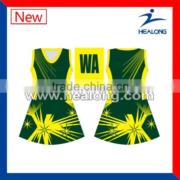 High Quality Sublimation Netball Uniforms Women Bodysuit