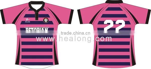 slim fit league collar fashionable rugby jersey