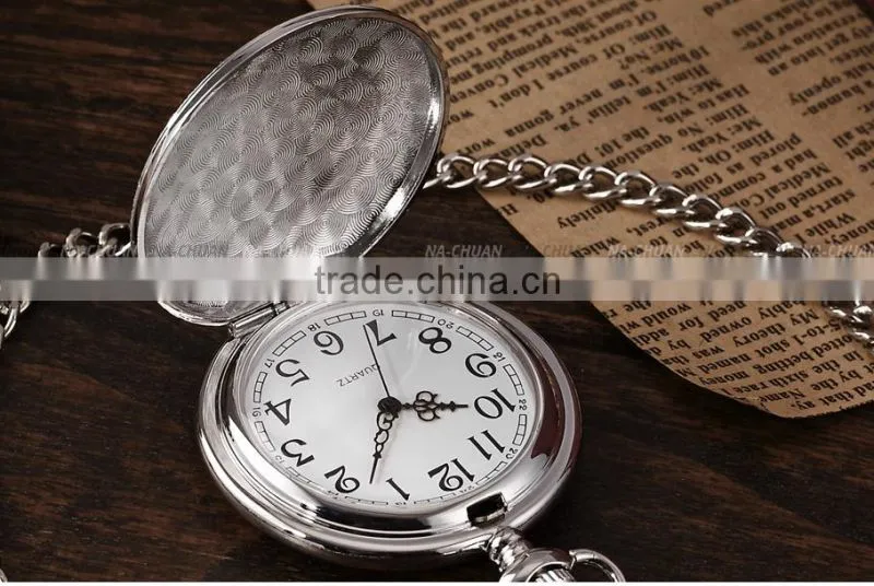 Cool Eden Pattern Necklace Pendant Chain Fob Quartz Pocket Watch