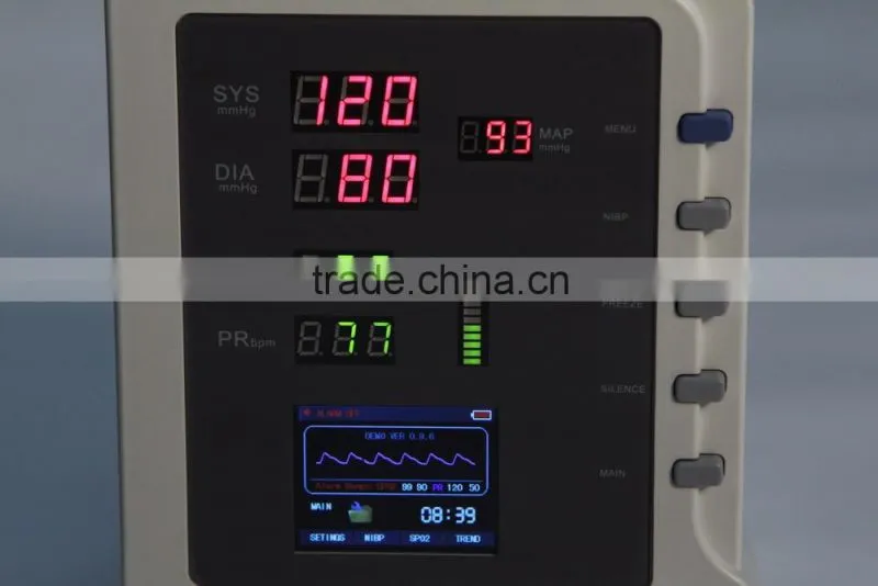 2016 Clinic icu use Multi-Parameter Equipment portbale Medical Patient Monitor