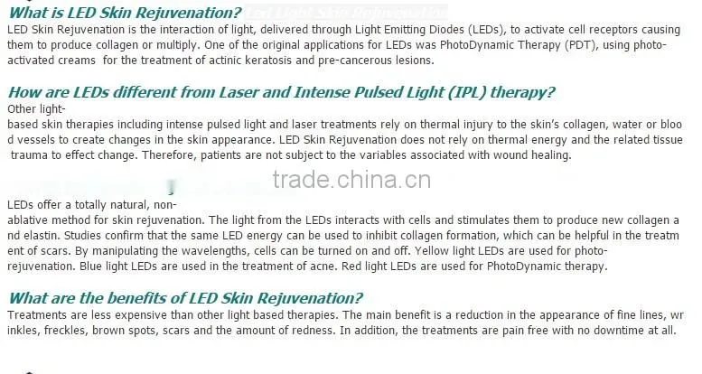 PDT Led Machine/ Led Light Pdt Skin Rejuvenation Beauty Machine/ Fda Led Light