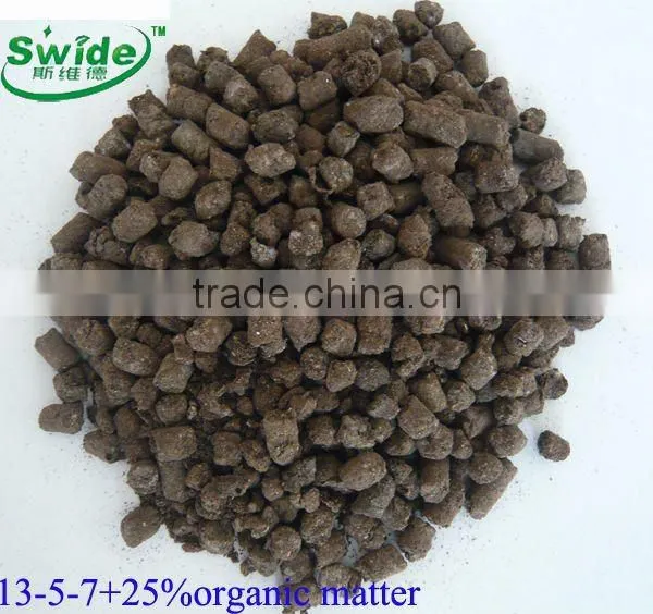 NPK organic fertilizer 13-5-7+25%