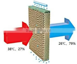 Aolan manufacturer fan air cooling pad for poultry farm / desert cooler pad