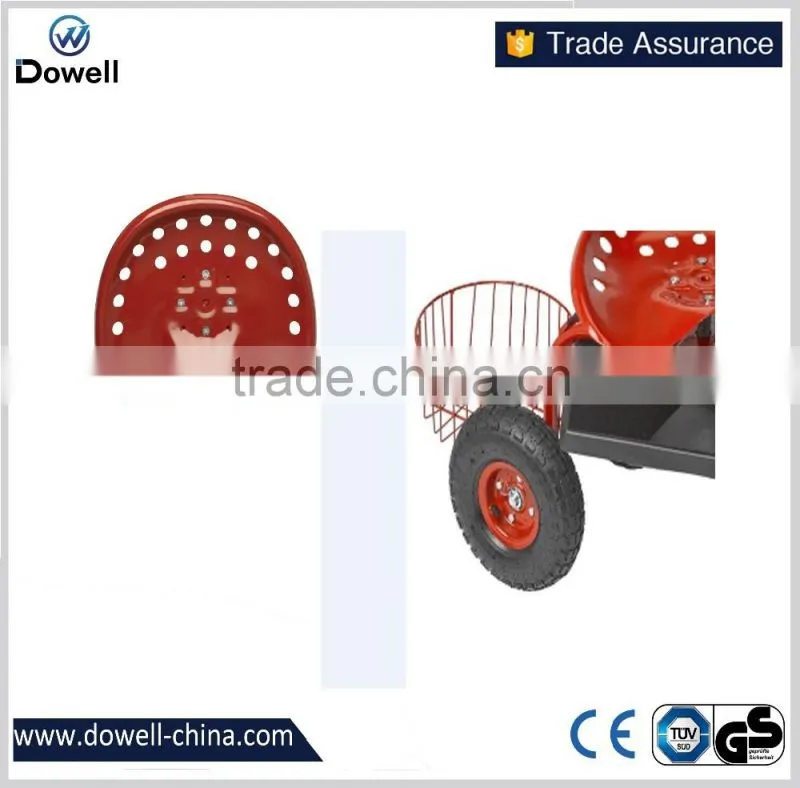 TC4501E Deluxe Tractor Scoot with Bucket Basket Heavy Duty steerable garden seat cartTC4501EHome Garage Utility Rolling Work Sea