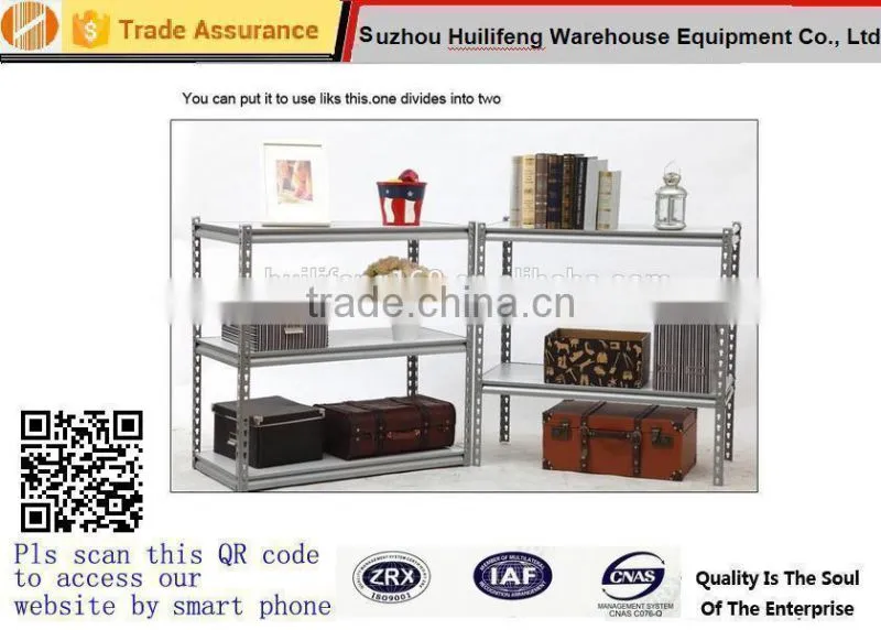 Modular Boltless Steel Rivet Rack Shelving For Home With Keyhole Slots