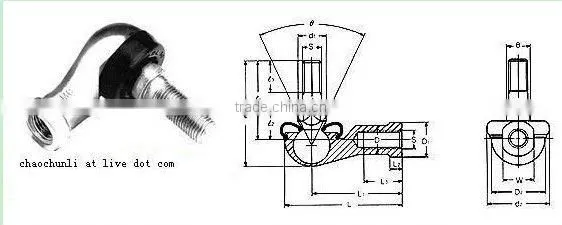 self-lubricating ball joint beaing U4