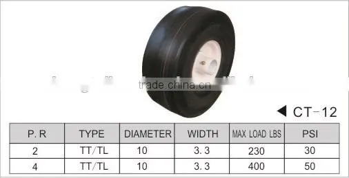 4.10/3.50-4 pneumatic tubeless smooth handtruck wheel lawnmower wheel hand trolley wheel