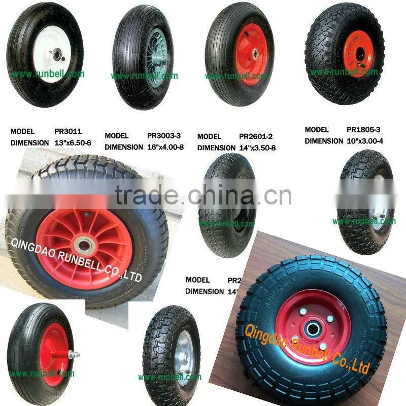 rubber caster pneumatic wheels