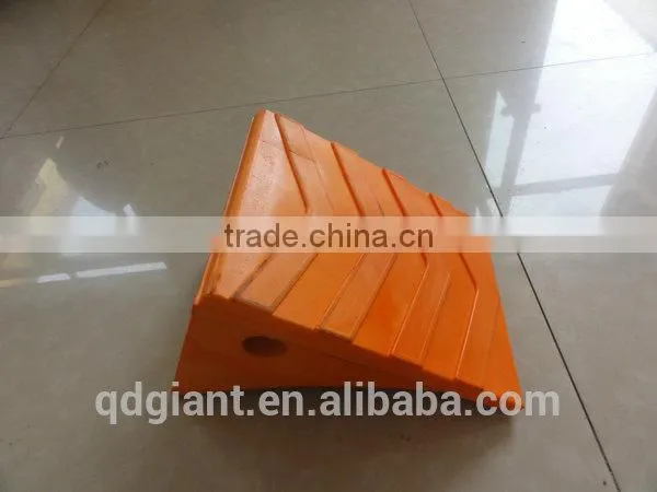 Polyurethane orange red color wheel chock