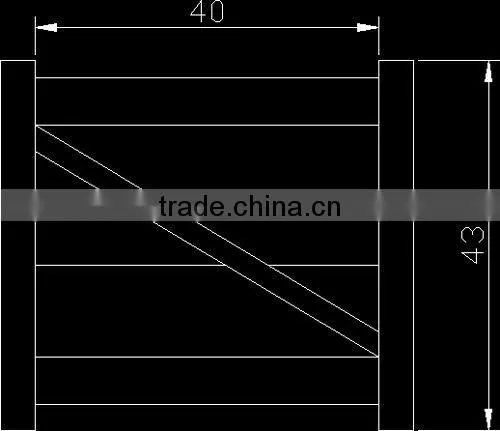 5"x5"3 rails pvc horse fence