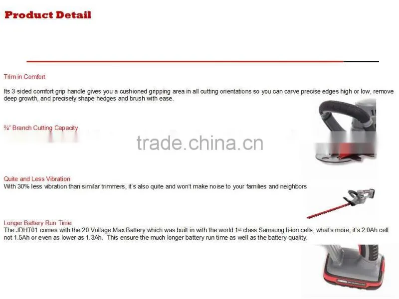 20V Bundle Kit Garden Tool Sets Cordless Blower and Headge Trimmer with 1 Set of Lion Battery and Charger