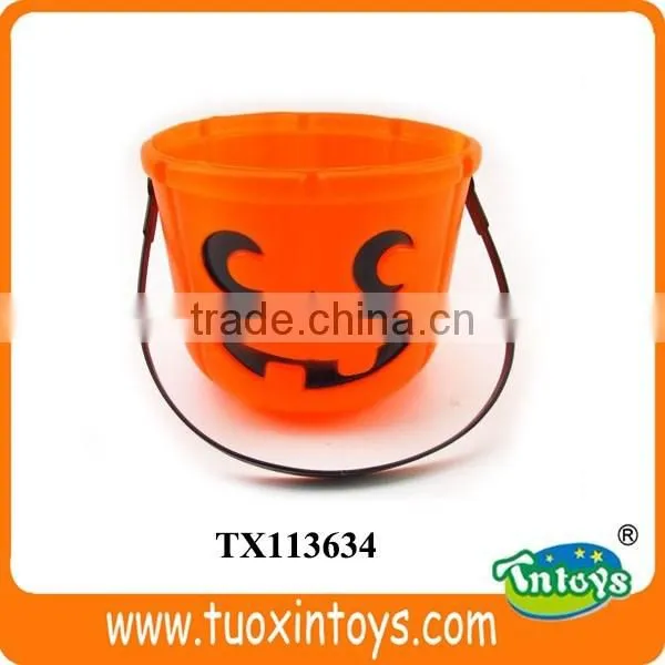 plastic Halloween pumpkin candy buckets