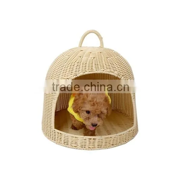 Wholesale dog supply multi designs natrual straw woven bed for dog