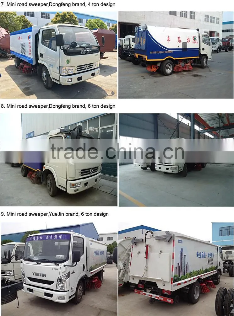 dongfeng road brush sweeper 8 t