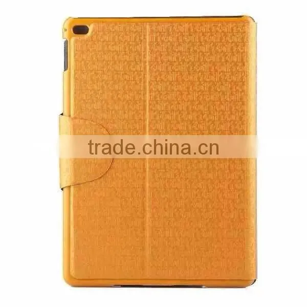 Flip cover wallet leather case for ipad air2, thin maze pattern leather case for ipad air2