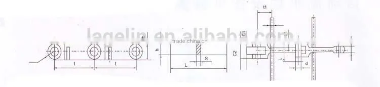 DT type Large buried scraper drop forging conveyor chain