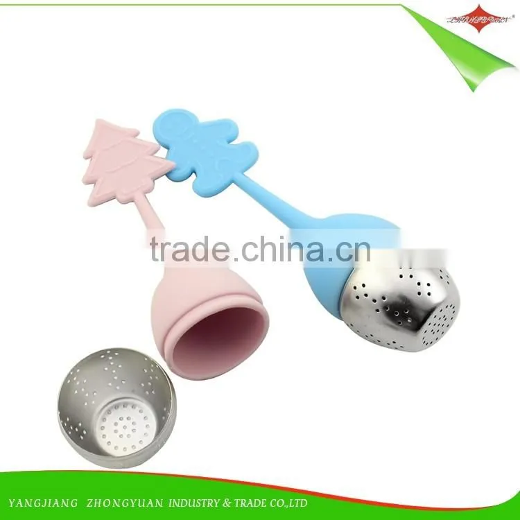 ZY-E3143 Food grade silicone tea infuser and tea bag strainer with drip tray