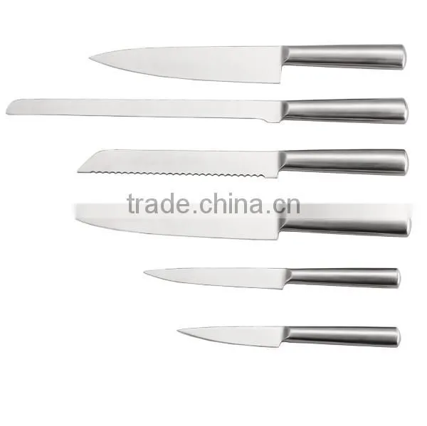 Full stainless steel kitchen knife set with Anti slip handle