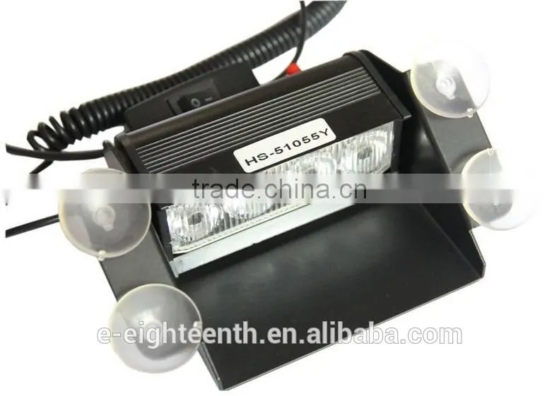 Cheap 4 LED EMERGENCY WINDSHIELD SUCKER WARNING STROBE FLASH LIGHT FOR CAR YELLOW 12V