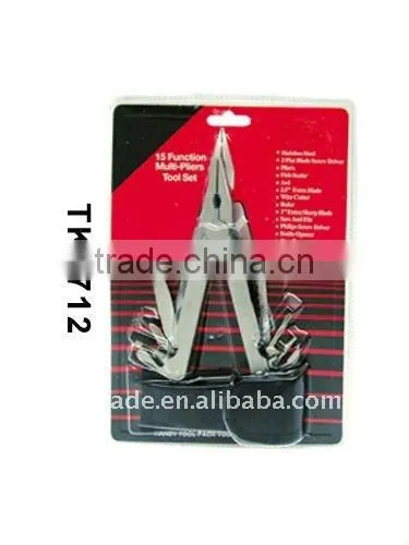 2014 new Hardware multi function stainless steel plier hand tools with blister card TK006