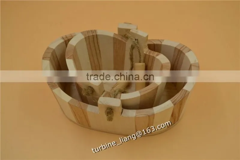 wooden baskets of 3pcs