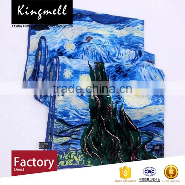 2017 New Design Star Printed Silk Scarf