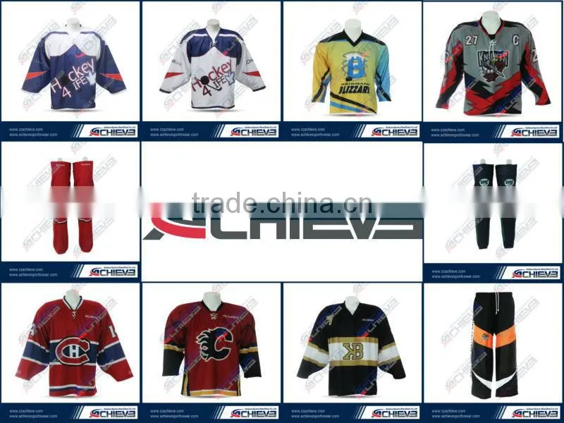 Super great red mens custom sublimated ice hockey jersey Shenzhen