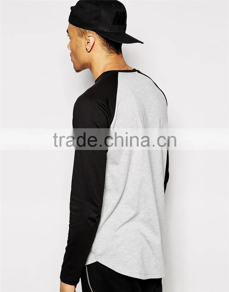 Mens long raglan t-shirt long sleeve t-shirt wholesale