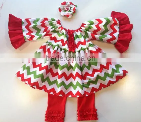 Kids clothes wholesale polka dot outfit for baby winter wear children christmas gifts