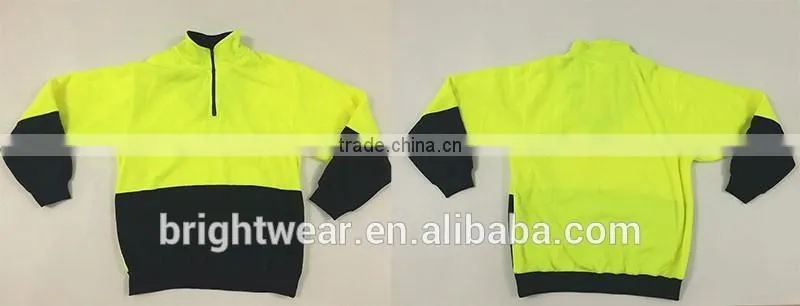 100% polyester fleece contrast safety sweatshirt meet AS/NZ 1906.4:2010