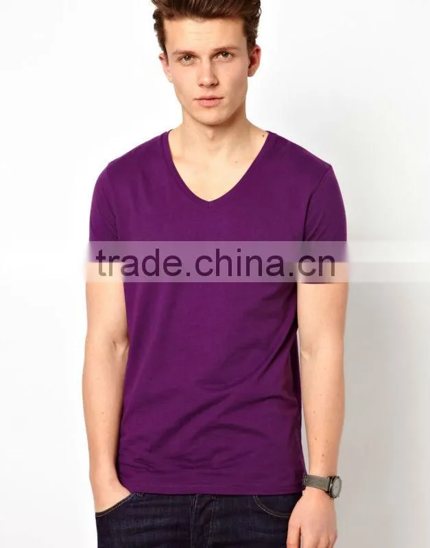 v neck man plain tee shirts