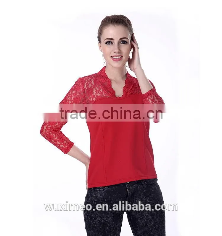 China Most popular top sell patterned blouse for lady