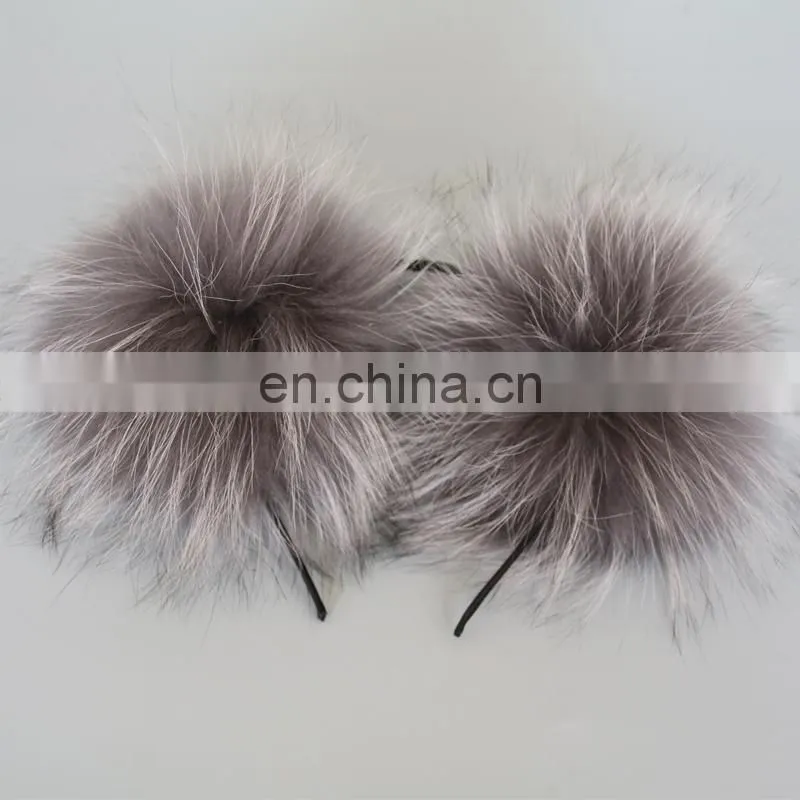 Handmade fur accessory high quality raccoon fur ball hair decoration fashion style