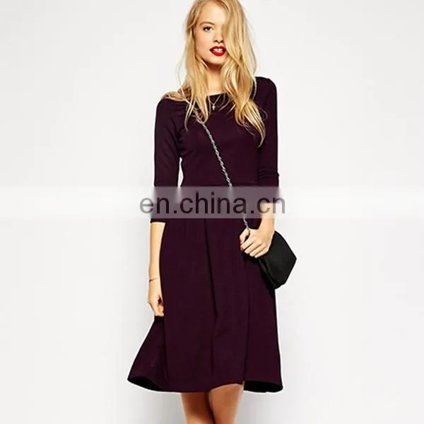 Purple thick lady winter dress, velvet dresses