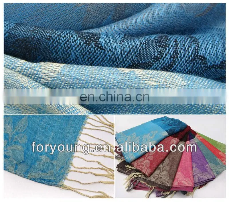 flower jacquard scarf