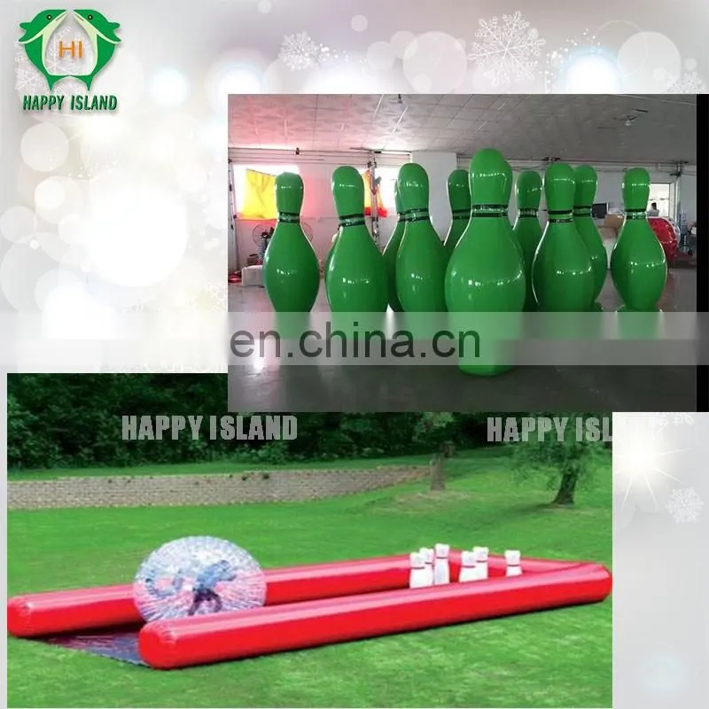 HI Inflatable Bowling Outdoor Ground Inflatable Bowling With Bungee Games