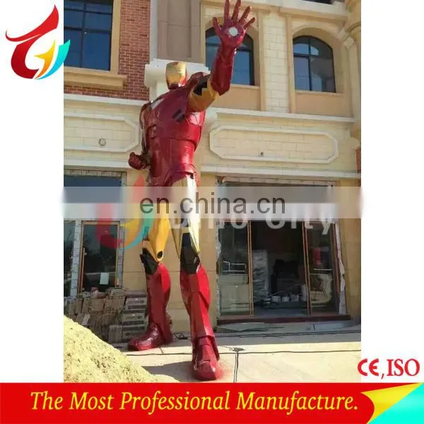 classical standing fiberglass Iron man statute for Sale
