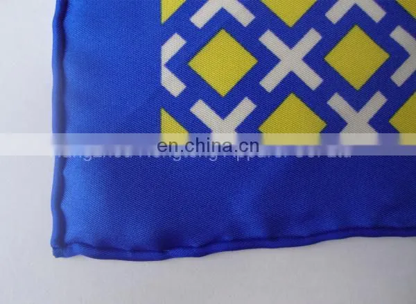 Hand Rolled 100% Silk Pocket Square Custom Design