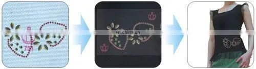 Guoguan hot fix tape for broncos hot fix rhinestone transfer
