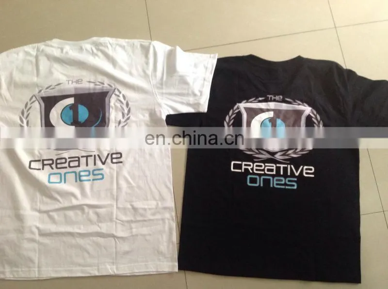 Small order accept 100% cotton big EU/US size custom t-shirt printing