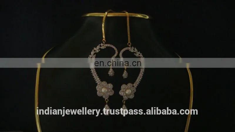cz stone ear cuffs exporter, ad jewellery ear cuffs manufacturer