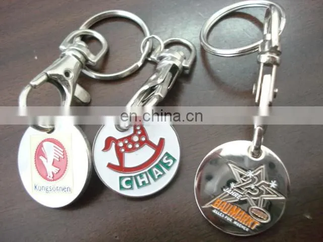 shopping cart coin holder keychain