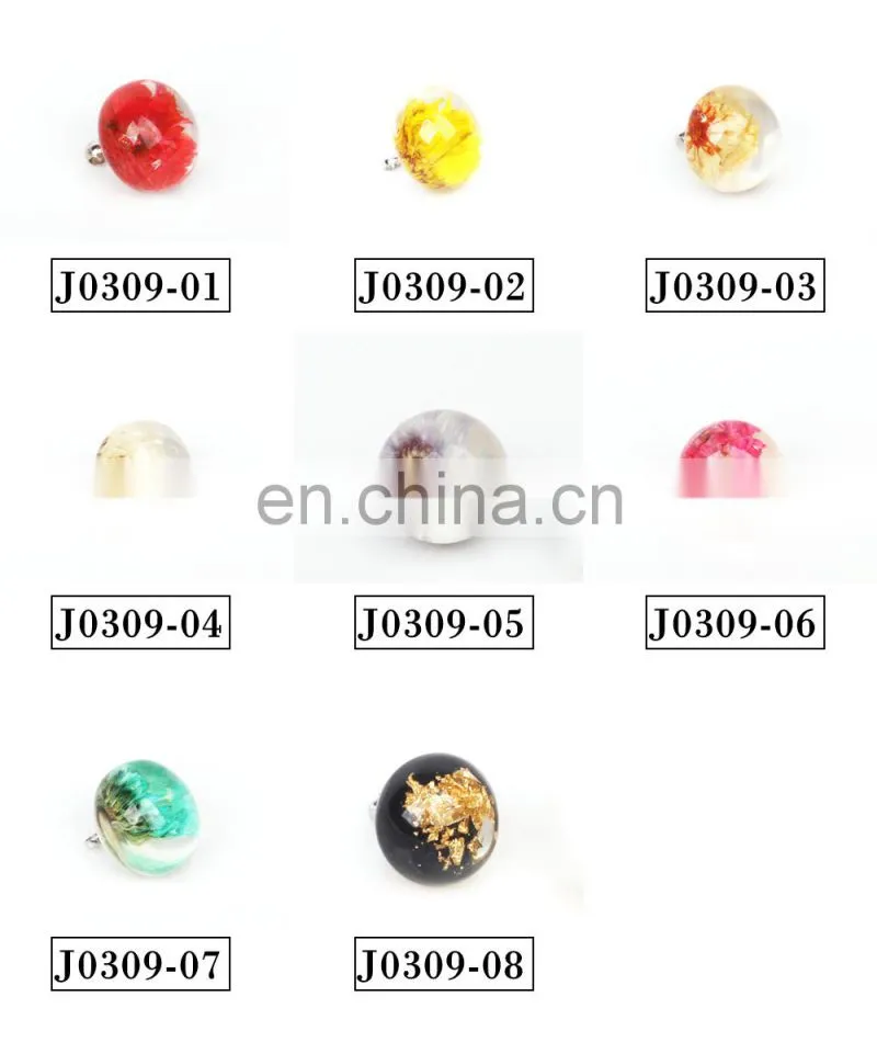 10*12 MM charm color smooth crystal ball pendant silver jewelry accessories for birthday gift