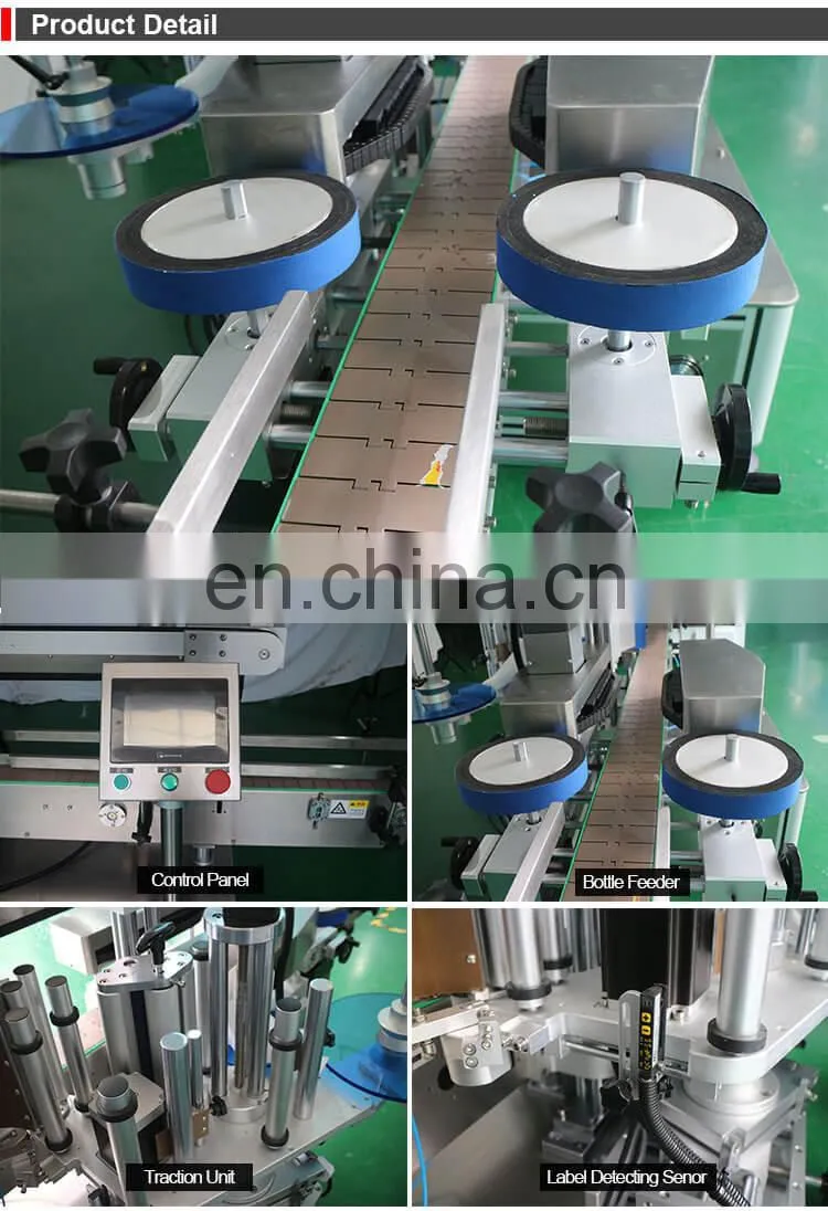 Semi Automatic Round and Flat Surface Label Applicator Square Bottle Labeling Machine