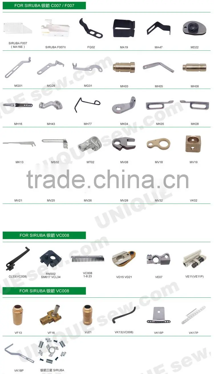sewing machine spare parts for SIRUBA machine