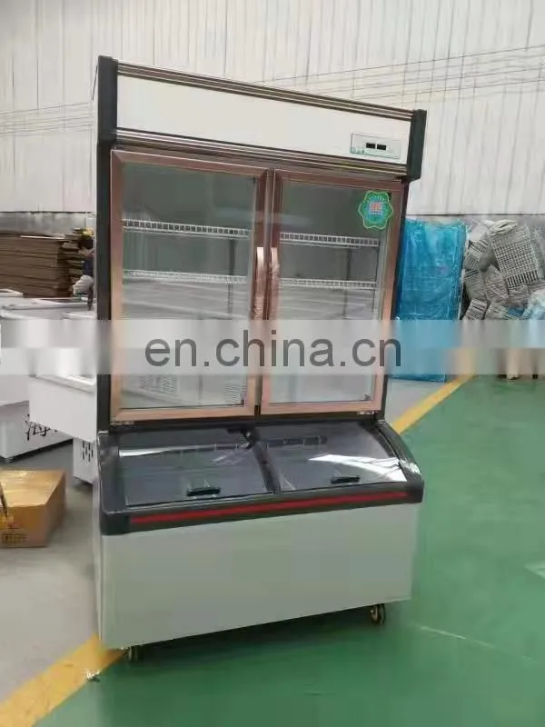 Commercial large vegetables drink display freezer cooler restaurant BBQ meat refrigerator preservation freezing cooler display