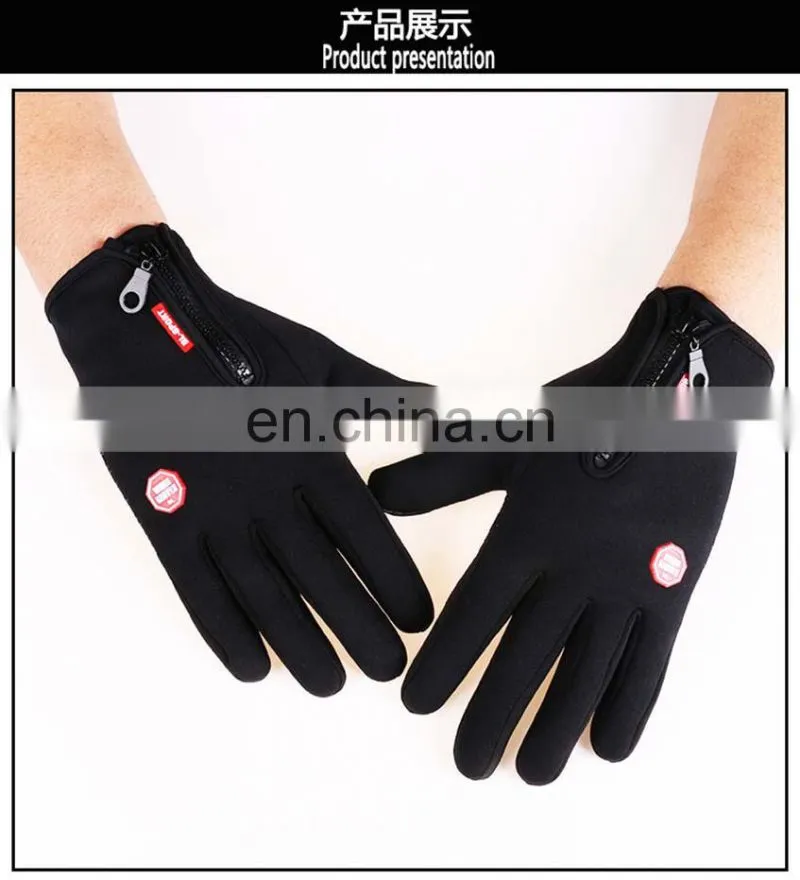 Wholesale Waterproof black neoprene fabric with touchscreen fingers outdoor sport diving protective glove