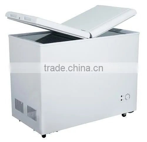 318L battery powered freezer solar powered deep freezer dc chest freezer