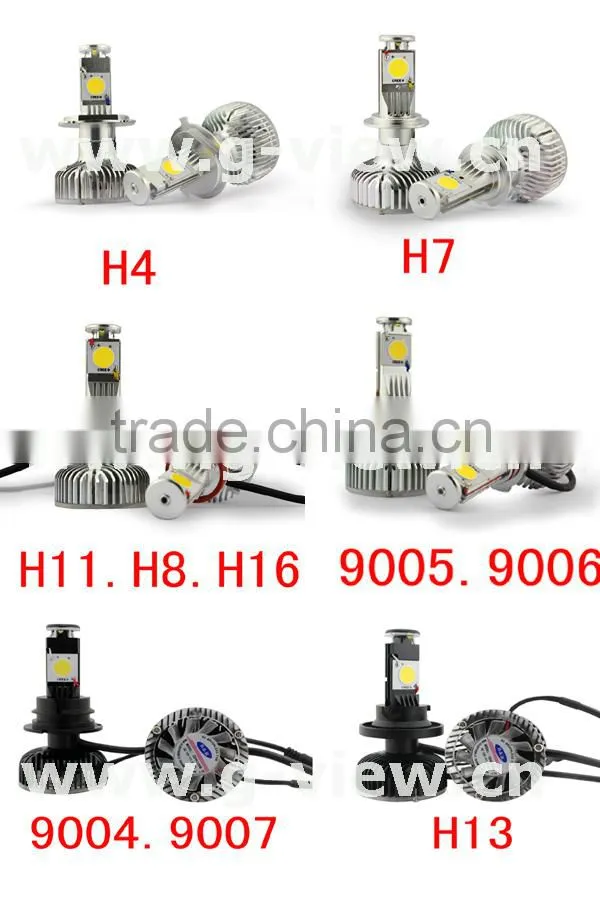 2015 superbright2000lm h7 led car headlight, COB 30w led auto headlamp