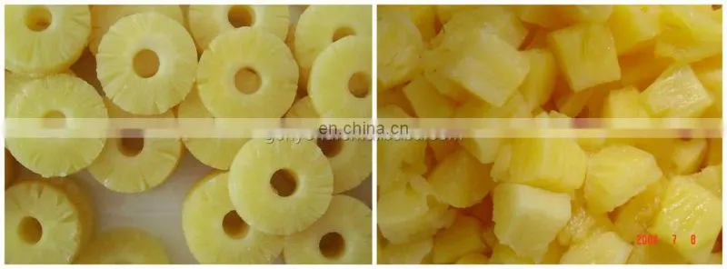 Commercial canned pineapple process line / pineapple slices canning machine